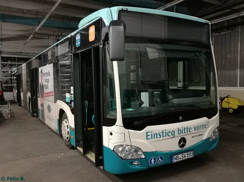 Mercedes C2 G Nr 593 Der Nvb In Neubrandenburg Busgaleriemk Startbilder De